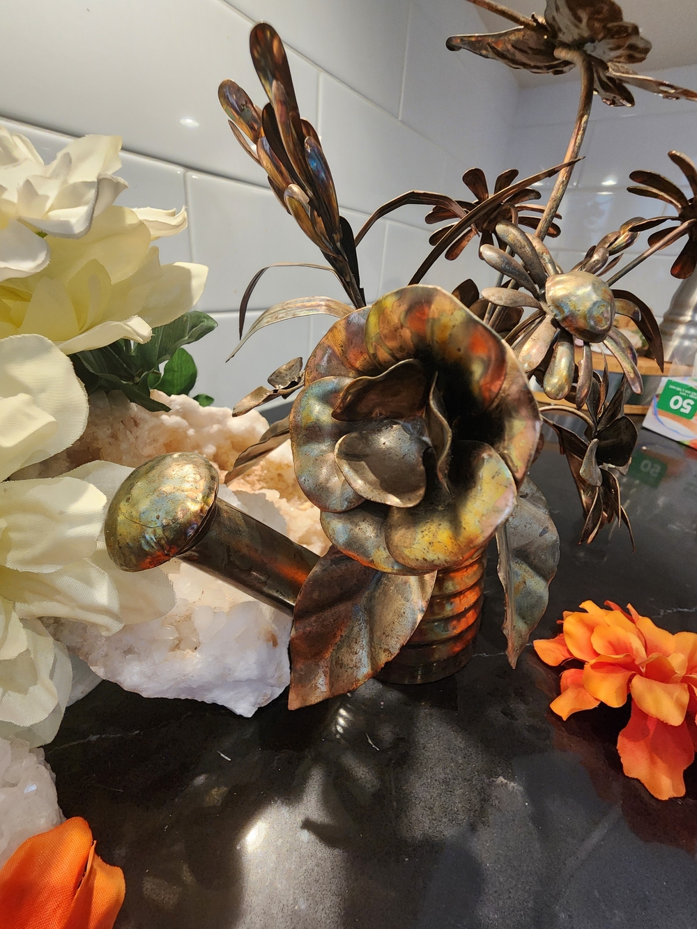 Musical Metal Watering Can – Wind-Up Butterfly "You Light Up My Life" - Picture 8 of 11